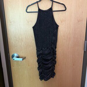 Urban Outfitters Out From Under ruched halter mini dress black womens XS